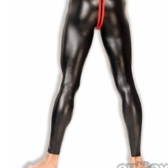 COPY - Outtox (Maskulo)Rear zipper leggings.LG142-10-M. Blk/Red - Picture 3 of 5